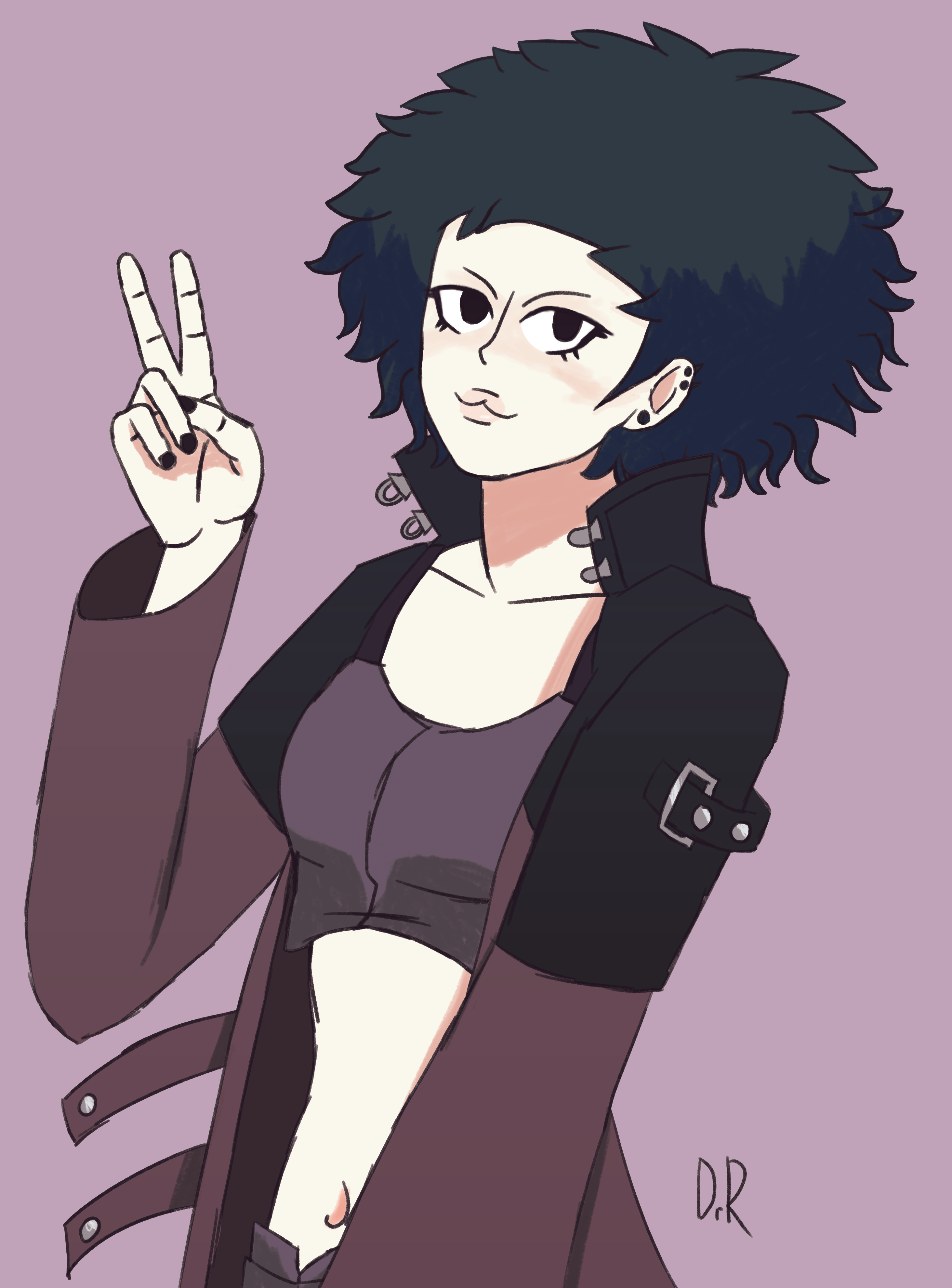 Lash from Advance wars, holding up a peace sign